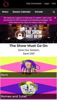 oregon shakespeare festival on a phone